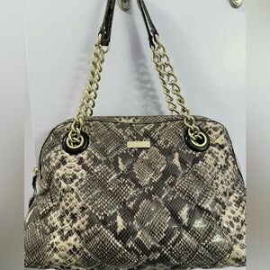 Kate Spade Shoulder Bag Grey with Chain Straps